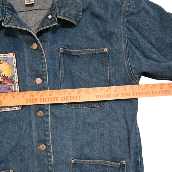 90s Vintage Forenza Denim Jacket Western Patched Boho Small - Picture 9 of 9